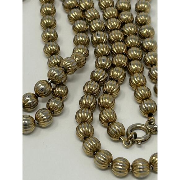 Vintage Gold Tone Ball Necklace - Picture 5 of 6